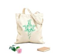 AILOONG Polyester Cotton Hand bags 340g/m² thick fabric Skull Skeleton Sword Poison Ivy Flower Monster Uses as a makeup bag