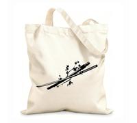 AILOONG Polyester Cotton Hand bags Asian Japanese Catana Sword Sakura Branch Flowers 12 oz thick fabric Uses as a makeup bag 35x40cm Large