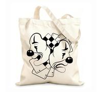 AILOONG Polyester Cotton Hand bags Clown Cards Gambling Aces Casino 12 oz thick fabric Uses as a makeup bag 35x40cm Large