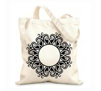 AILOONG Polyester Cotton Hand bags Flower Ornament Frame ation 12 oz thick fabric Uses as a makeup bag 25x30cm Small