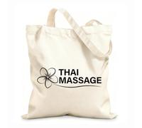 AILOONG Polyester Cotton Hand bags Flower Thai Massage Therapy Relax Spa 12 oz thick fabric Uses as a makeup bag 25x30cm Small