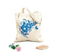 AILOONG Polyester Cotton Hand bags Flowers Bouquet Floral Natural 340g/m² thick fabric Uses as a makeup bag