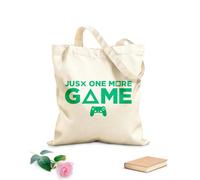 AILOONG Polyester Cotton Hand bags game Phrase JustOne More Game Joystick 340g/m² thick fabric Uses as a makeup bag