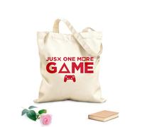 AILOONG Polyester Cotton Hand bags game Phrase JustOne More Game Joystick 340g/m² thick fabric Uses as a makeup bag