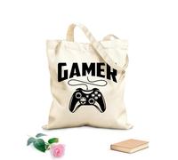 AILOONG Polyester Cotton Hand bags game Video Games Joystick Gaming Playroom 12 oz thick fabric Uses as a makeup bag 35x40cm Large