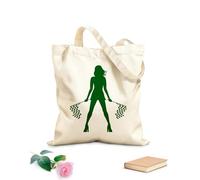 AILOONG Polyester Cotton Hand bags Girl with Start Flags Garage Racer Auto Racing 340g/m² thick fabric Uses as a makeup bag