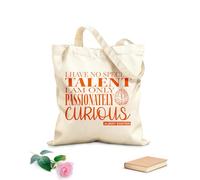 AILOONG Polyester Cotton Hand bags I Have no Special Talents. I am only Passionately Curious. Albert Einstein 340g/m² thick fabric Uses as a makeup bag