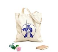 AILOONG Polyester Cotton Hand bags Japan Samurai With Swords Warrior Fighter 340g/m² thick fabric Uses as a makeup bag