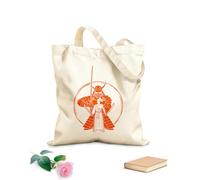 AILOONG Polyester Cotton Hand bags Japan Samurai With Swords Warrior Fighter 340g/m² thick fabric Uses as a makeup bag