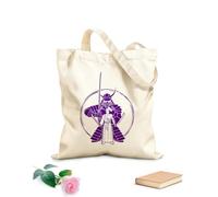 AILOONG Polyester Cotton Hand bags Japan Samurai With Swords Warrior Fighter 340g/m² thick fabric Uses as a makeup bag