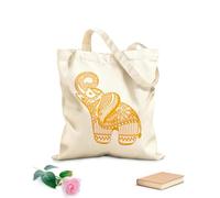 AILOONG Polyester Cotton Hand bags Little Elephant Ornament Animal Patterns Flowers 340g/m² thick fabric Uses as a makeup bag