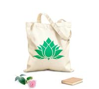 AILOONG Polyester Cotton Hand bags Lotus Flower Bud Yoga Buddhism 340g/m² thick fabric Uses as a makeup bag