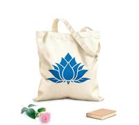 AILOONG Polyester Cotton Hand bags Lotus Flower Bud Yoga Buddhism 340g/m² thick fabric Uses as a makeup bag