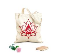 AILOONG Polyester Cotton Hand bags Lotus Flower Yoga Studio Buddhism Meditation 340g/m² thick fabric Uses as a makeup bag