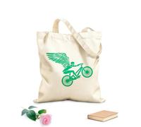 AILOONG Polyester Cotton Hand bags Motorcycle Bike Flying Biker With Wings 340g/m² thick fabric Uses as a makeup bag