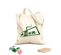 AILOONG Polyester Cotton Hand bags Old Gamepad Video Game Joystick game Room 340g/m² thick fabric Uses as a makeup bag