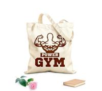 AILOONG Polyester Cotton Hand bags Power Gymnastics Muscles Beautiful Body Bodybuilder Logo 340g/m² thick fabric Uses as a makeup bag
