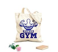 AILOONG Polyester Cotton Hand bags Power Gymnastics Muscles Beautiful Body Bodybuilder Logo 340g/m² thick fabric Uses as a makeup bag