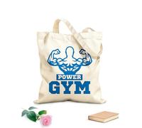AILOONG Polyester Cotton Hand bags Power Gymnastics Muscles Beautiful Body Bodybuilder Logo 340g/m² thick fabric Uses as a makeup bag