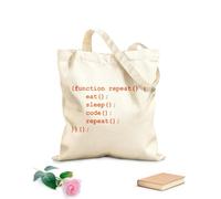 AILOONG Polyester Cotton Hand bags Programmer Coder Lifestyle G ode 340g/m² thick fabric Uses as a makeup bag