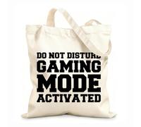 AILOONG Polyester Cotton Hand bags Quote Gaming Mode Activated game Room 12 oz thick fabric Uses as a makeup bag 35x40cm Large