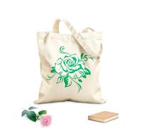 AILOONG Polyester Cotton Hand bags Rose Bud Gorgeous Flower Ornament 340g/m² thick fabric Uses as a makeup bag