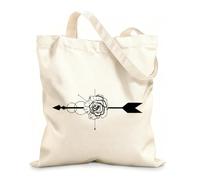 AILOONG Polyester Cotton Hand bags Rose Flower Shop Arrow ation 12 oz thick fabric Uses as a makeup bag 31x36cm Medium