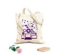 AILOONG Polyester Cotton Hand bags Social Network Communication Gadgets 340g/m² thick fabric Uses as a makeup bag