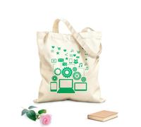 AILOONG Polyester Cotton Hand bags Social Network Communication Gadgets 340g/m² thick fabric Uses as a makeup bag