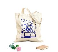 AILOONG Polyester Cotton Hand bags Social Network Communication Gadgets 340g/m² thick fabric Uses as a makeup bag
