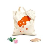 AILOONG Polyester Cotton Hand bags Spanish Dancer Woman Face Flower Flamenco Dance 340g/m² thick fabric Uses as a makeup bag