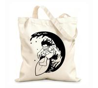 AILOONG Polyester Cotton Hand bags Surfing Surfer Waves Ocean Water Sport 12 oz thick fabric Uses as a makeup bag 31x36cm Medium