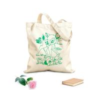 AILOONG Polyester Cotton Hand bags The deer and the rabbit are playing. 340g/m² thick fabric Uses as a makeup bag