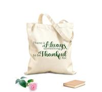 AILOONG Polyester Cotton Hand bags There is Always Something to Be Thankful for 340g/m² thick fabric Uses as a makeup bag
