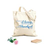 AILOONG Polyester Cotton Hand bags There is Always Something to Be Thankful for 340g/m² thick fabric Uses as a makeup bag
