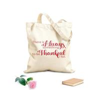 AILOONG Polyester Cotton Hand bags There is Always Something to Be Thankful for 340g/m² thick fabric Uses as a makeup bag