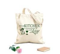 AILOONG Polyester Cotton Hand bags This Kitchen is Seasoned With Love 340g/m² thick fabric Uses as a makeup bag