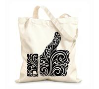 AILOONG Polyester Cotton Hand bags Thumb Like Ok Social Networks Geek 12 oz thick fabric Uses as a makeup bag 35x40cm Large