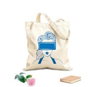 AILOONG Polyester Cotton Hand bags Virtual Reality VR Headset Girl 340g/m² thick fabric Uses as a makeup bag