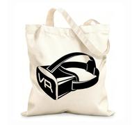 AILOONG Polyester Cotton Hand bags VR Virtual Reality game Video Game Movie 12 oz thick fabric Uses as a makeup bag 31x36cm Medium