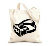 AILOONG Polyester Cotton Hand bags VR Virtual Reality game Video Game Movie 12 oz thick fabric Uses as a makeup bag 25x30cm Small