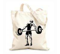 AILOONG Polyester Cotton Hand bags Weightlifting Barbell Athlete Gymnastics Sport 12 oz thick fabric Uses as a makeup bag 31x36cm Medium