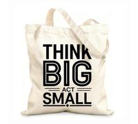 AILOONG Polyester Cotton Shopping Bags 12 oz thick fabric Small Actions Toward Big Dreams G Start Today Reusable 35x40cm Large