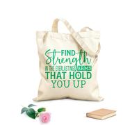 AILOONG Polyester Cotton Shopping Bags 340g/m² thick fabric Find Strength The Everlasting Arms That Hold Reusable