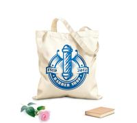 AILOONG Polyester Cotton Shopping Bags 340g/m² thick fabric For Barber Pole On The Topic Reusable