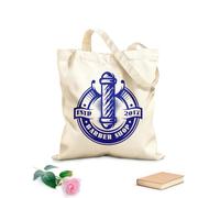 AILOONG Polyester Cotton Shopping Bags 340g/m² thick fabric For Barber Pole On The Topic Reusable