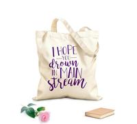 AILOONG Polyester Cotton Shopping Bags 340g/m² thick fabric I Hope You Drown In Main Stream Quotes Reusable