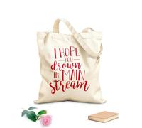 AILOONG Polyester Cotton Shopping Bags 340g/m² thick fabric I Hope You Drown In Main Stream Quotes Reusable