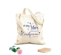 AILOONG Polyester Cotton Shopping Bags 340g/m² thick fabric If Stars Were Made To Worship So Will I Reusable