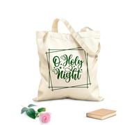 AILOONG Polyester Cotton Shopping Bags 340g/m² thick fabric O Holy Night Inspirational Quotes Reusable
